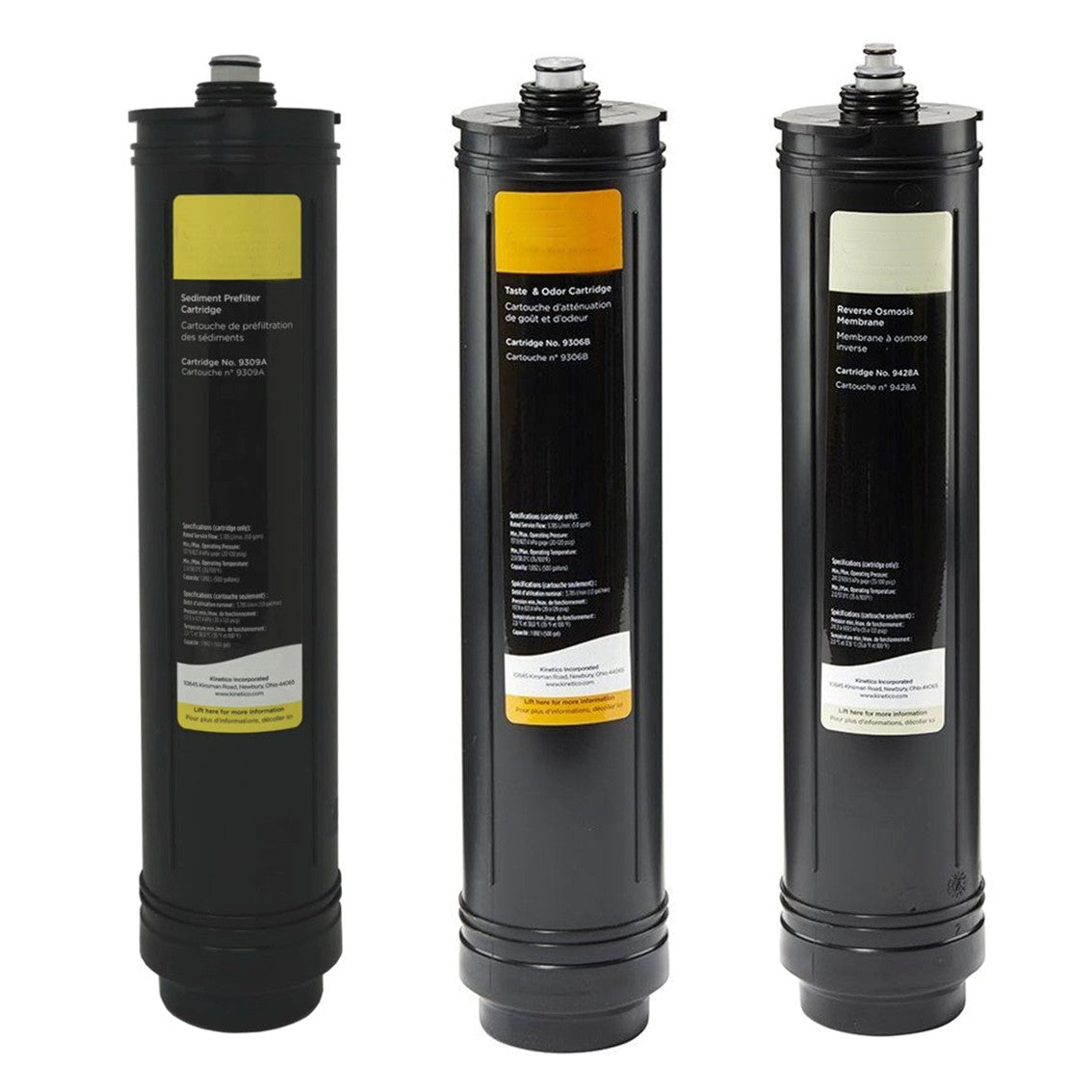 Set of 3 filters. (Part No. 9309A Yellow, 9306B Orange & 9428A Ivory)