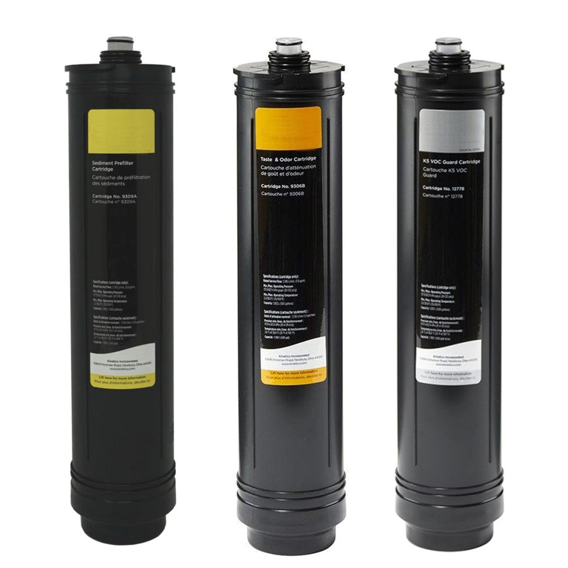 Set of 3 filters. (Part No. 9309A Yellow, 9306B Orange & 12778 Silver)